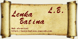 Lenka Batina vizit kartica